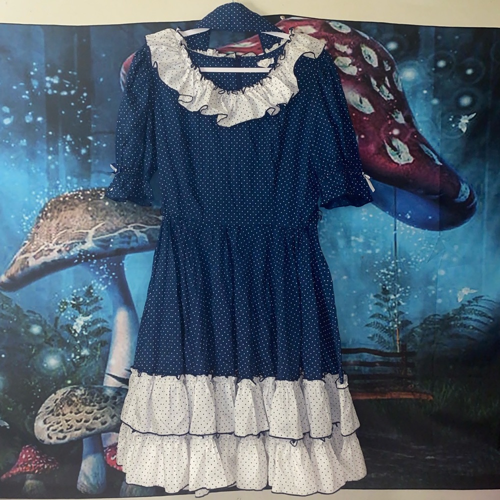 70s Milkmaid Dress 🥛💙